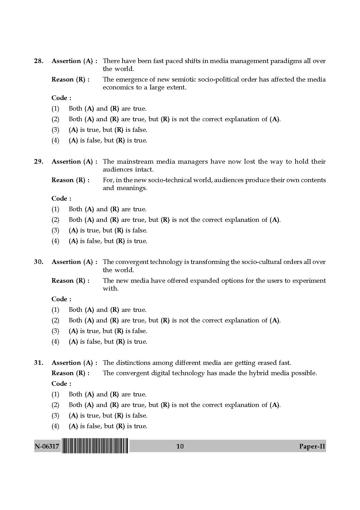 Mass Communication And Journalism Paper II November 2017 in English 6