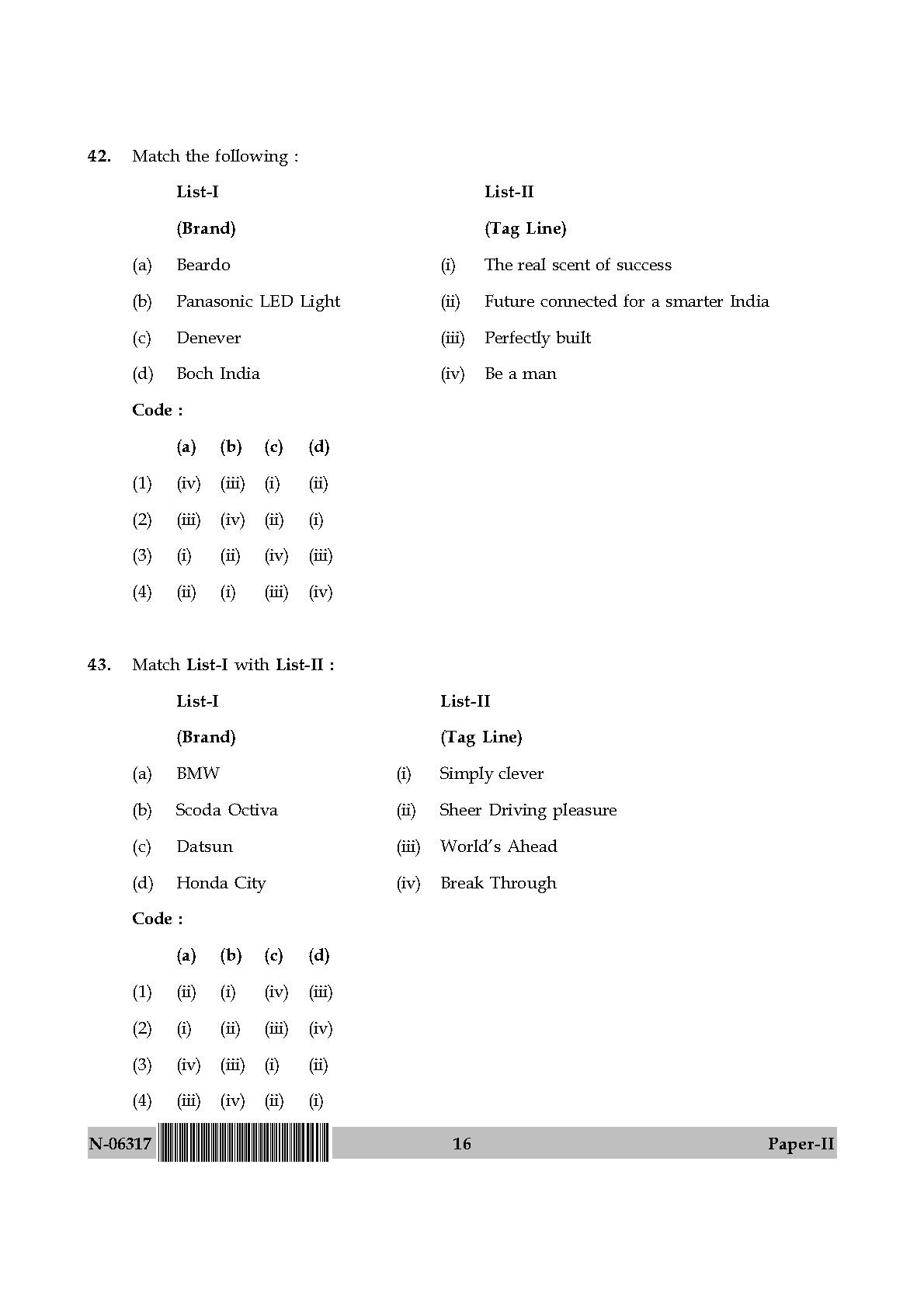 Mass Communication And Journalism Paper II November 2017 in English 9