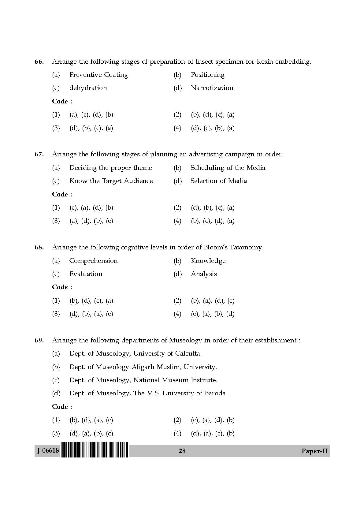 Museology and Conservation Paper II July 2018 in English 15