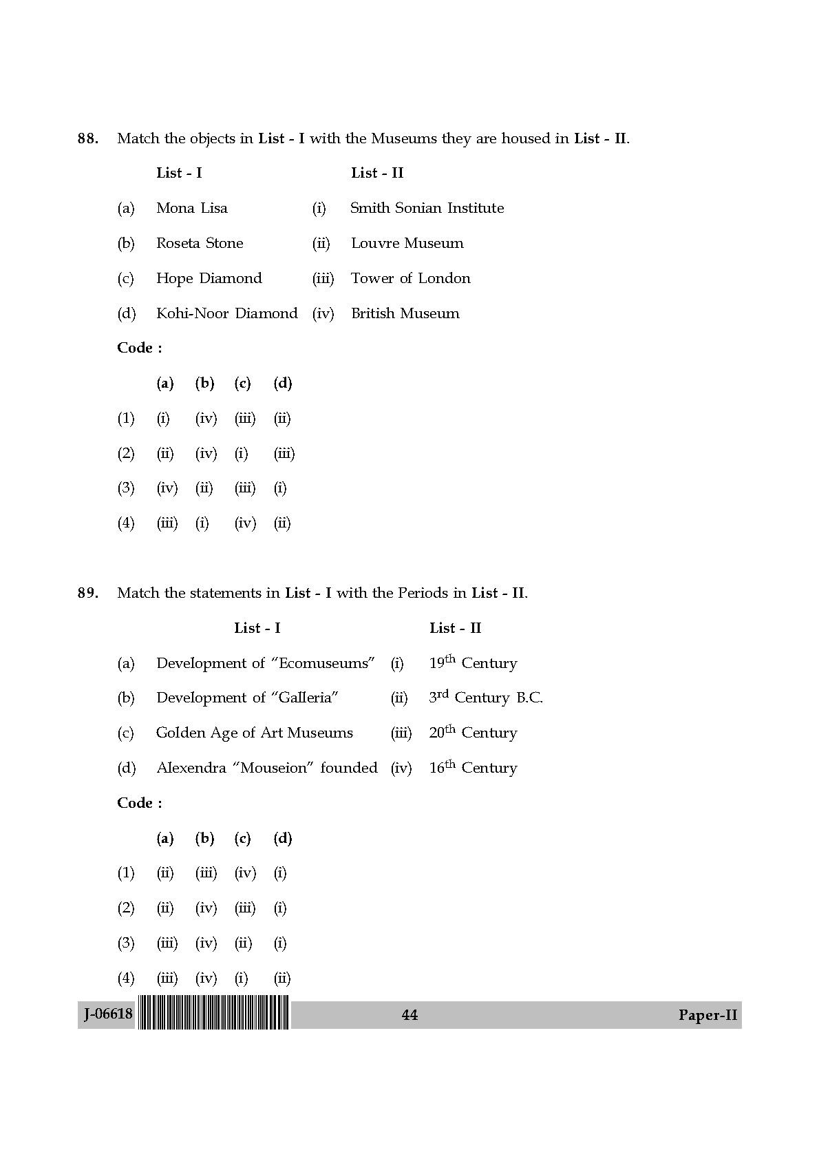 Museology and Conservation Paper II July 2018 in English 23