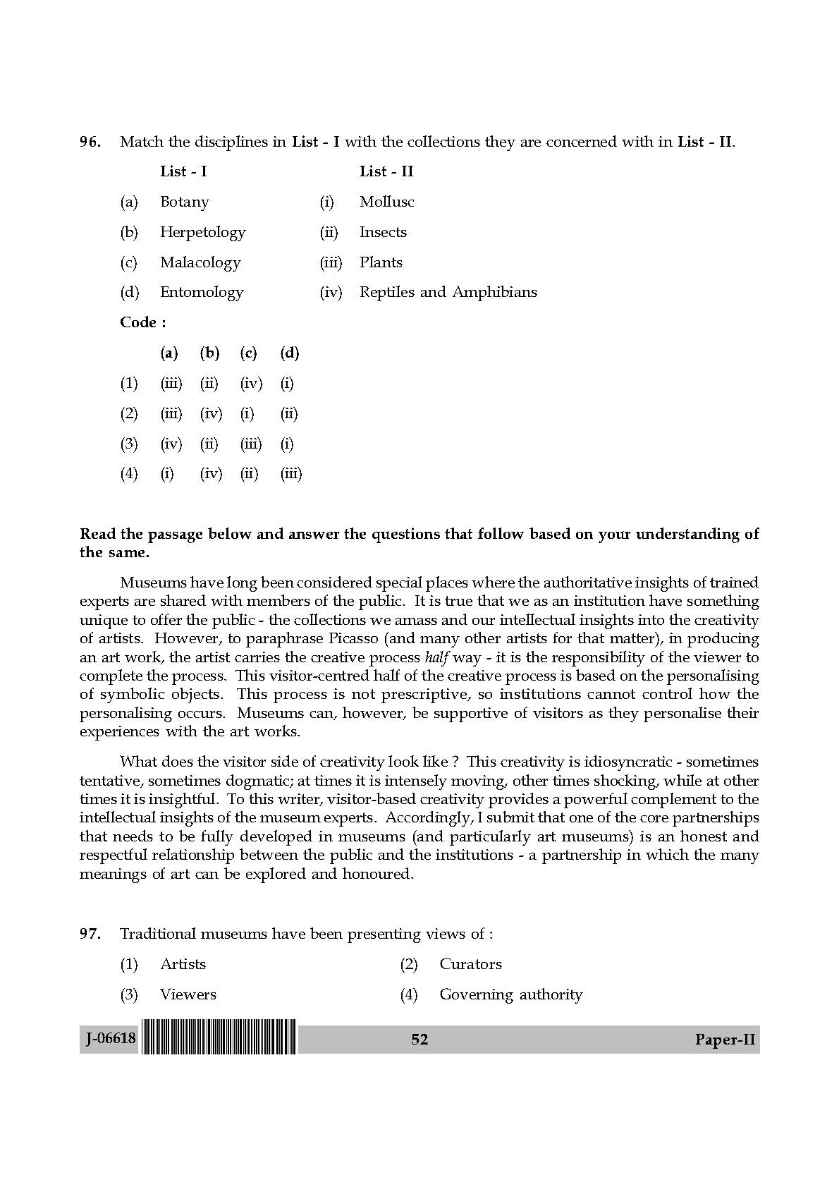 Museology and Conservation Paper II July 2018 in English 27