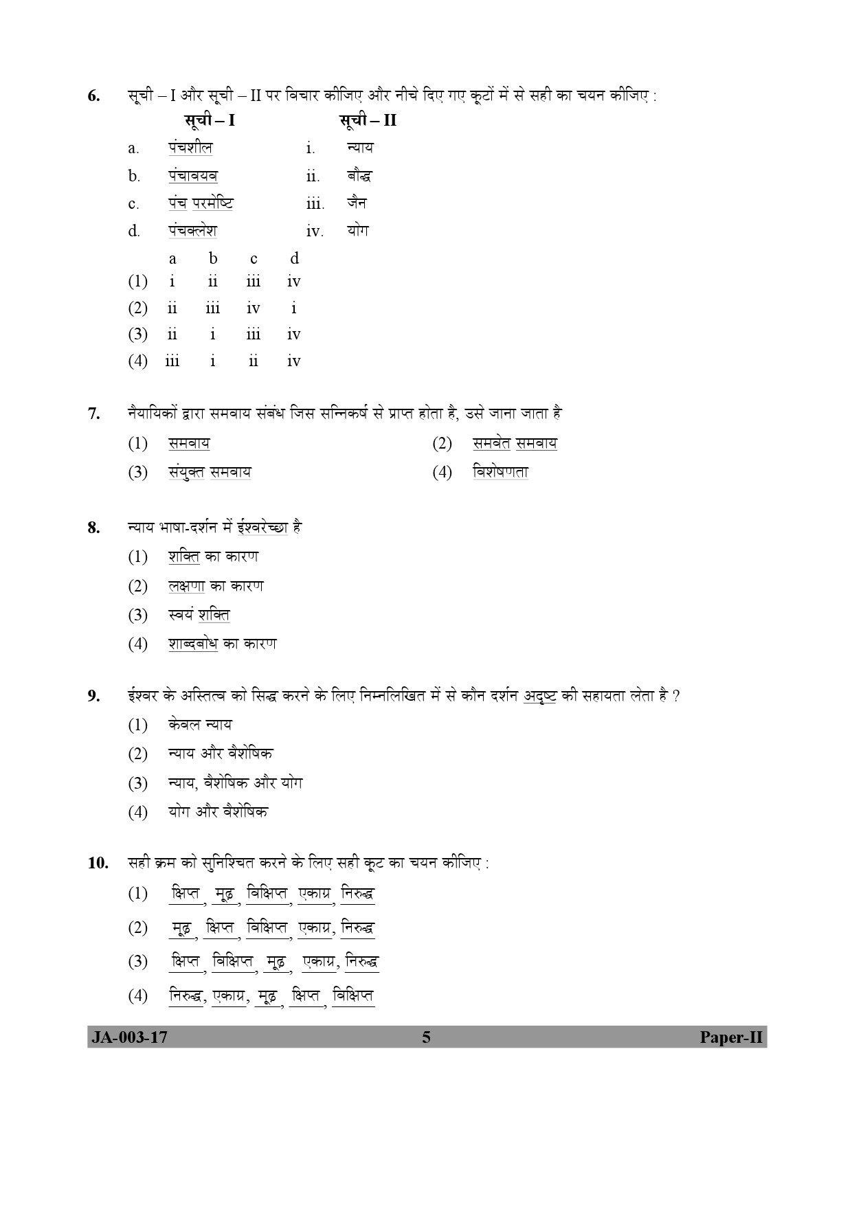 Philosophy Paper II January 2017 in Hindi 2