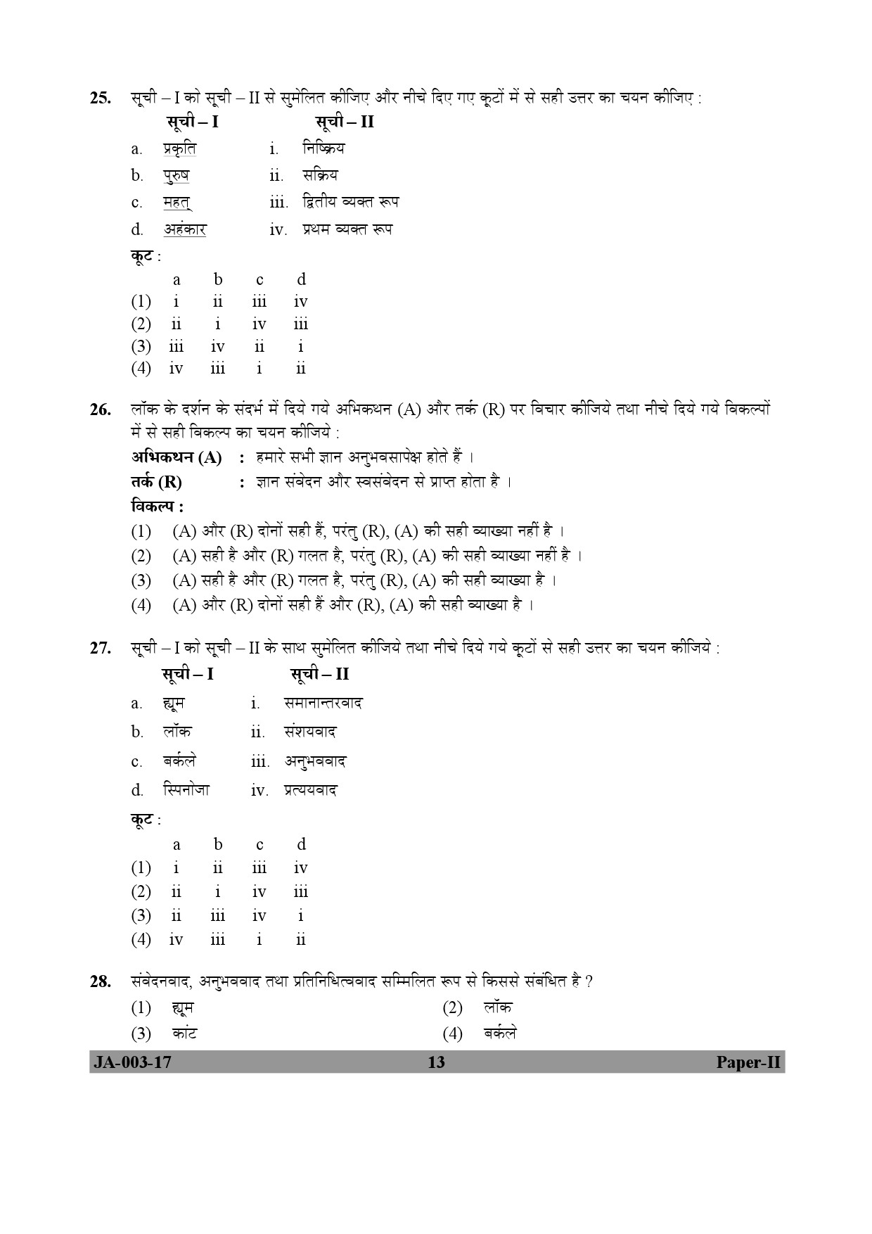 Philosophy Paper II January 2017 in Hindi 6