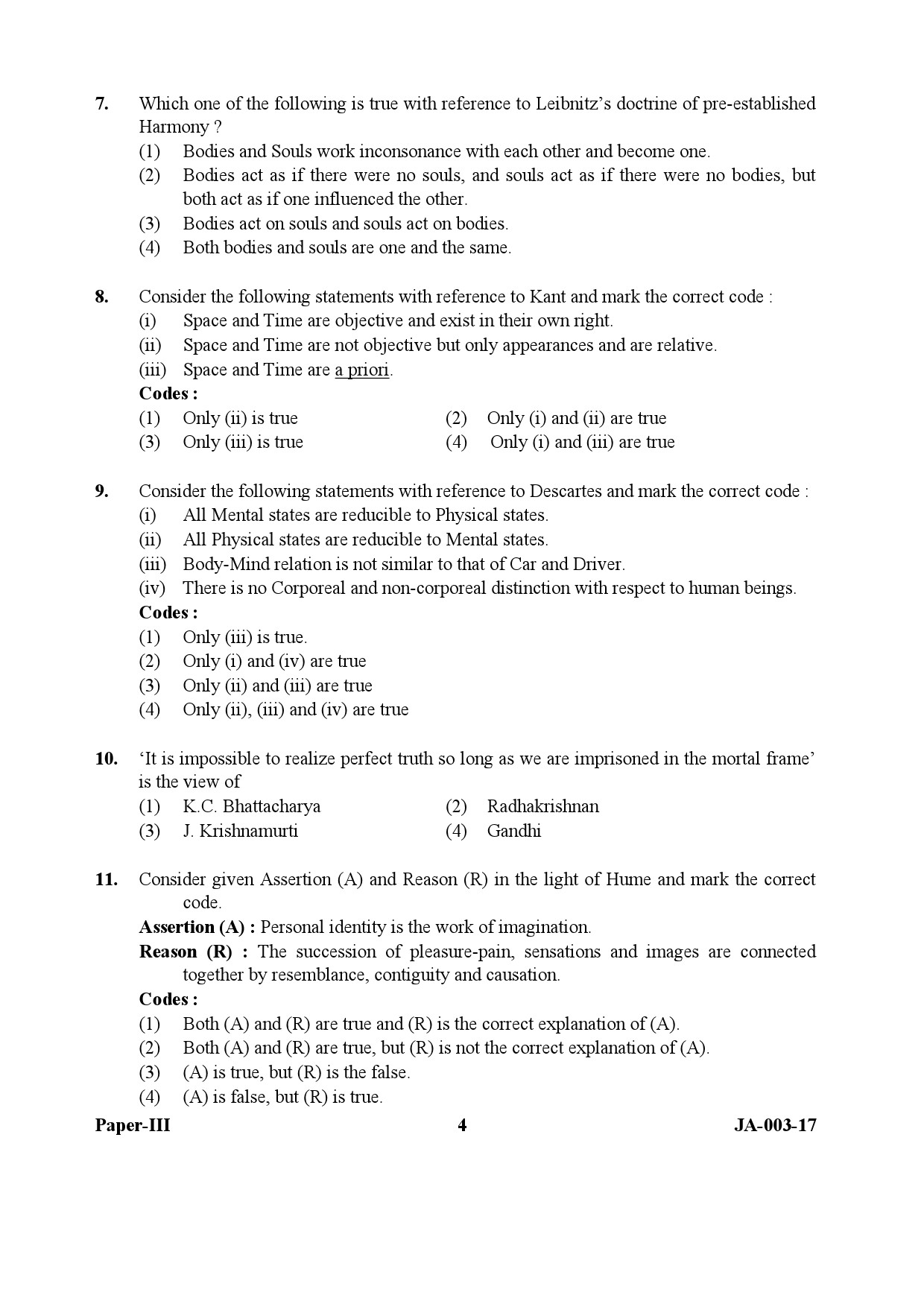 Philosophy Paper III January 2017 in English 3