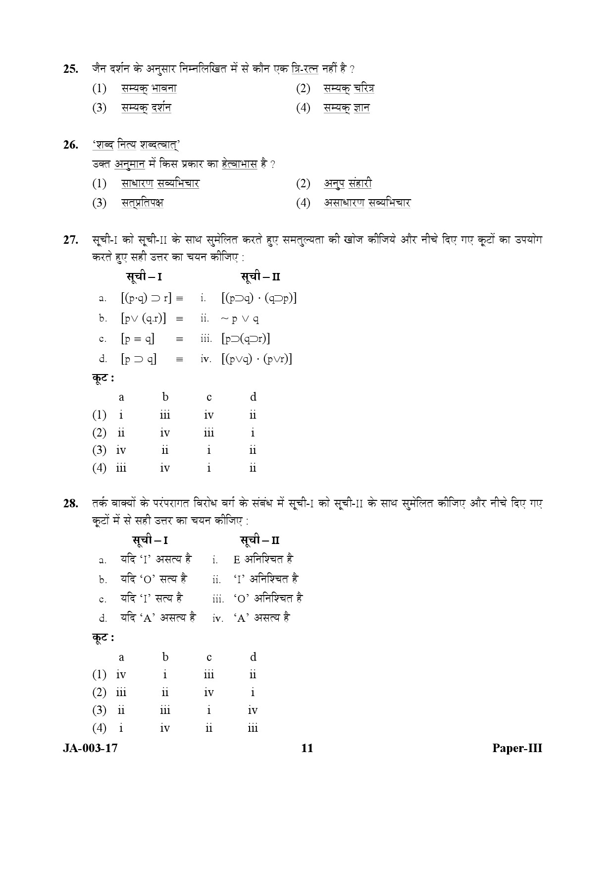 Philosophy Paper III January 2017 in Hindi 5