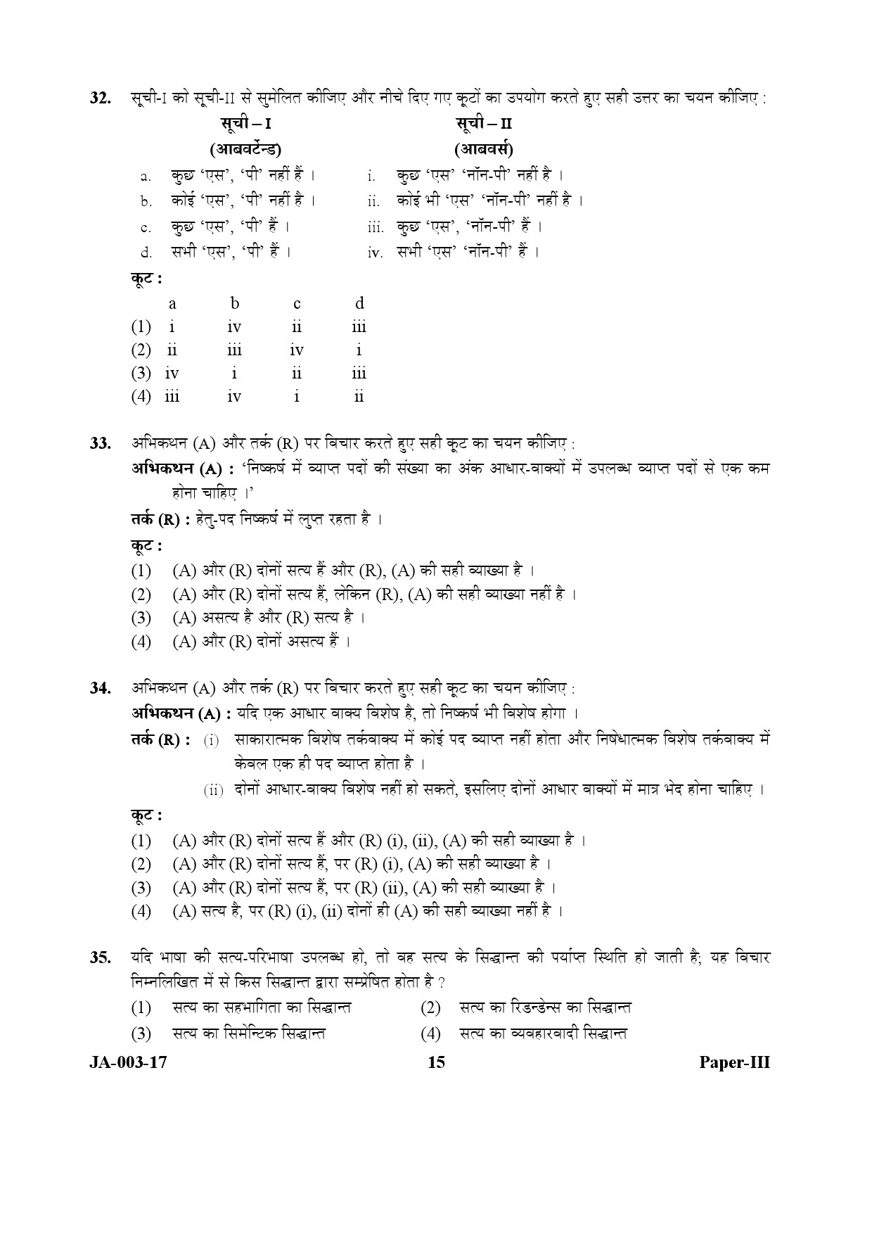 Philosophy Paper III January 2017 in Hindi 7