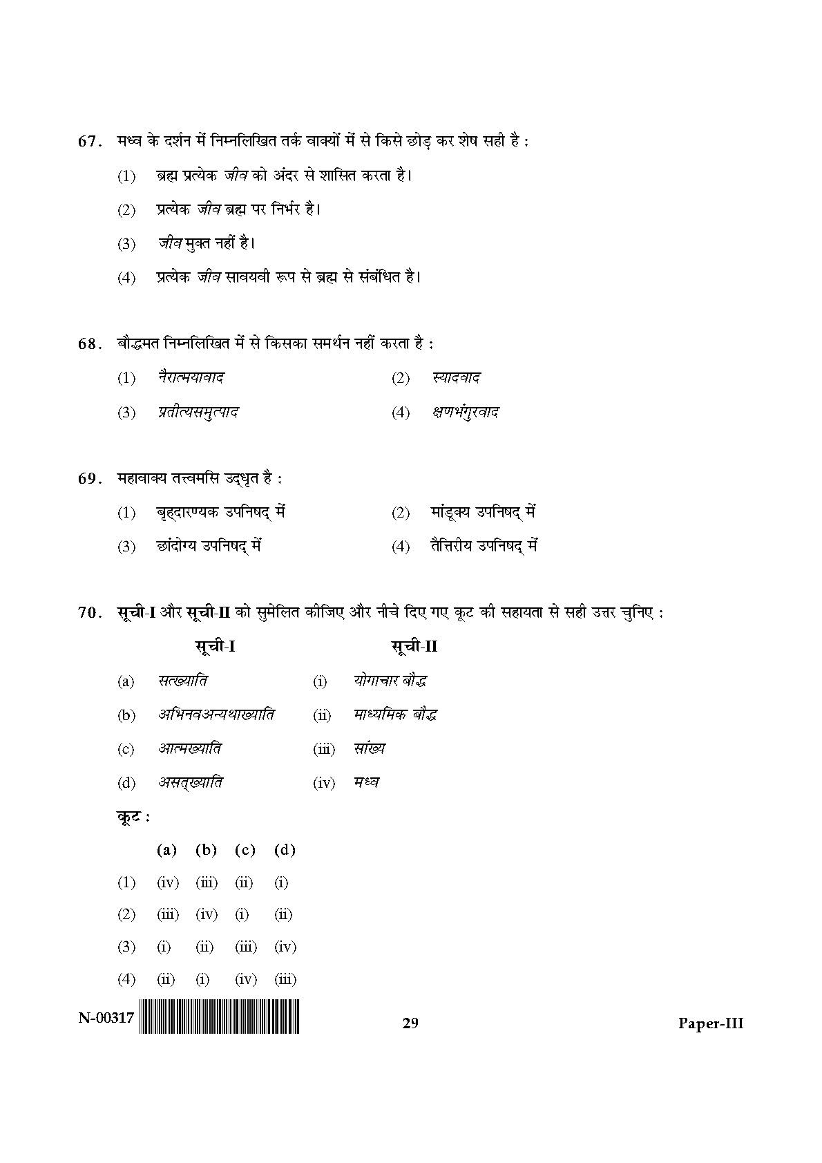 Philosophy Paper III November 2017 in Hindi 14