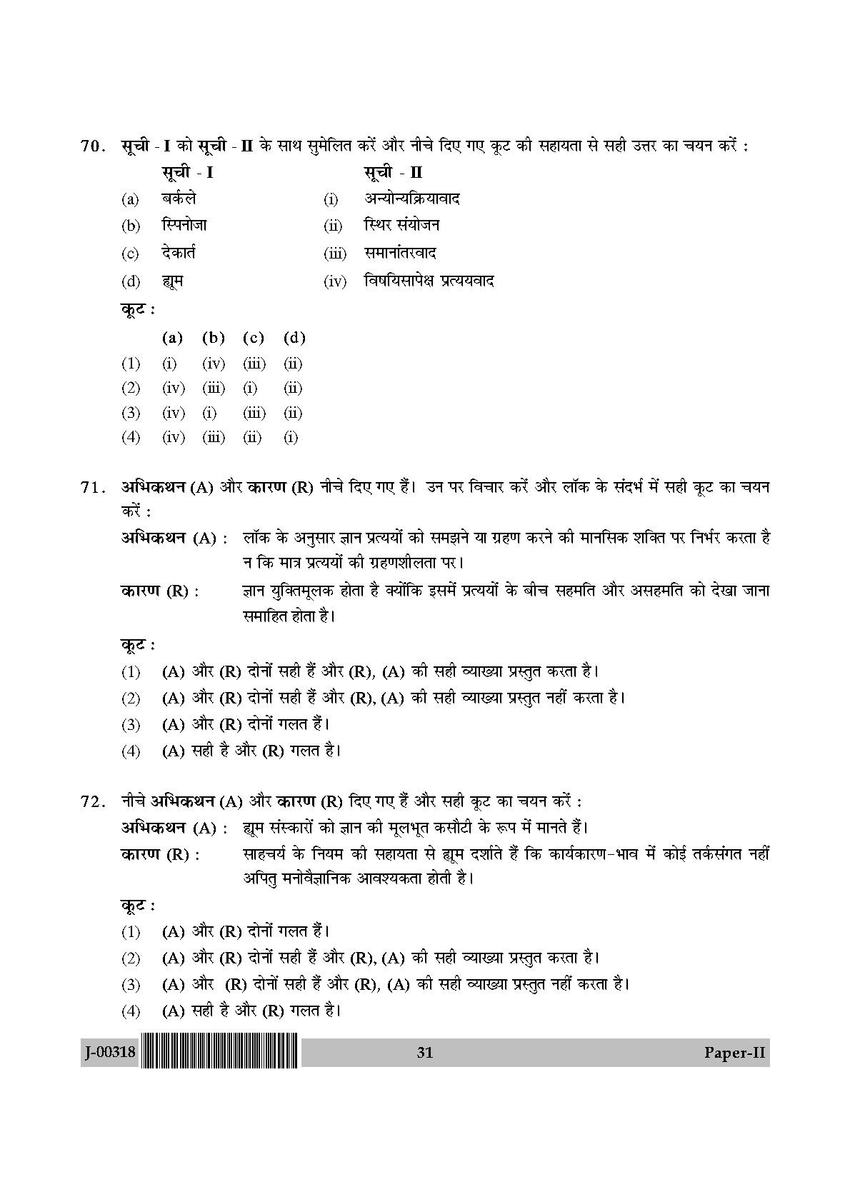 Philosophy Question Paper II July 2018 in Hindi 15