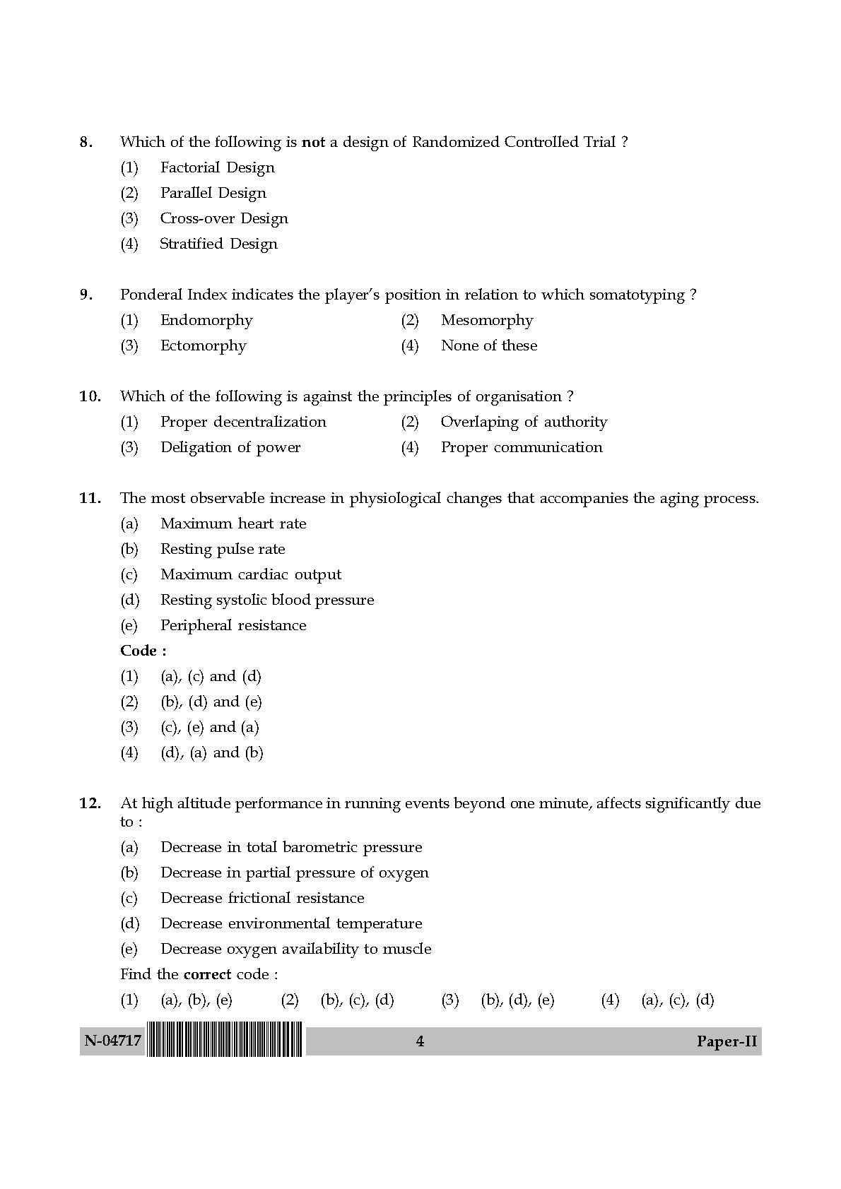 Physical Education Paper II November 2017 in English 3