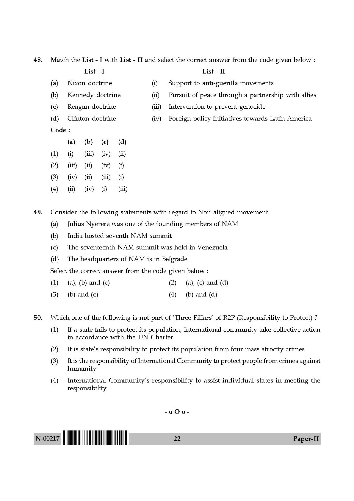 Political Science Paper II November 2017 in English 12