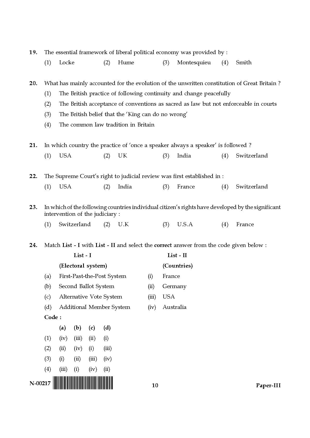 Political Science Paper III November 2017 in English 6