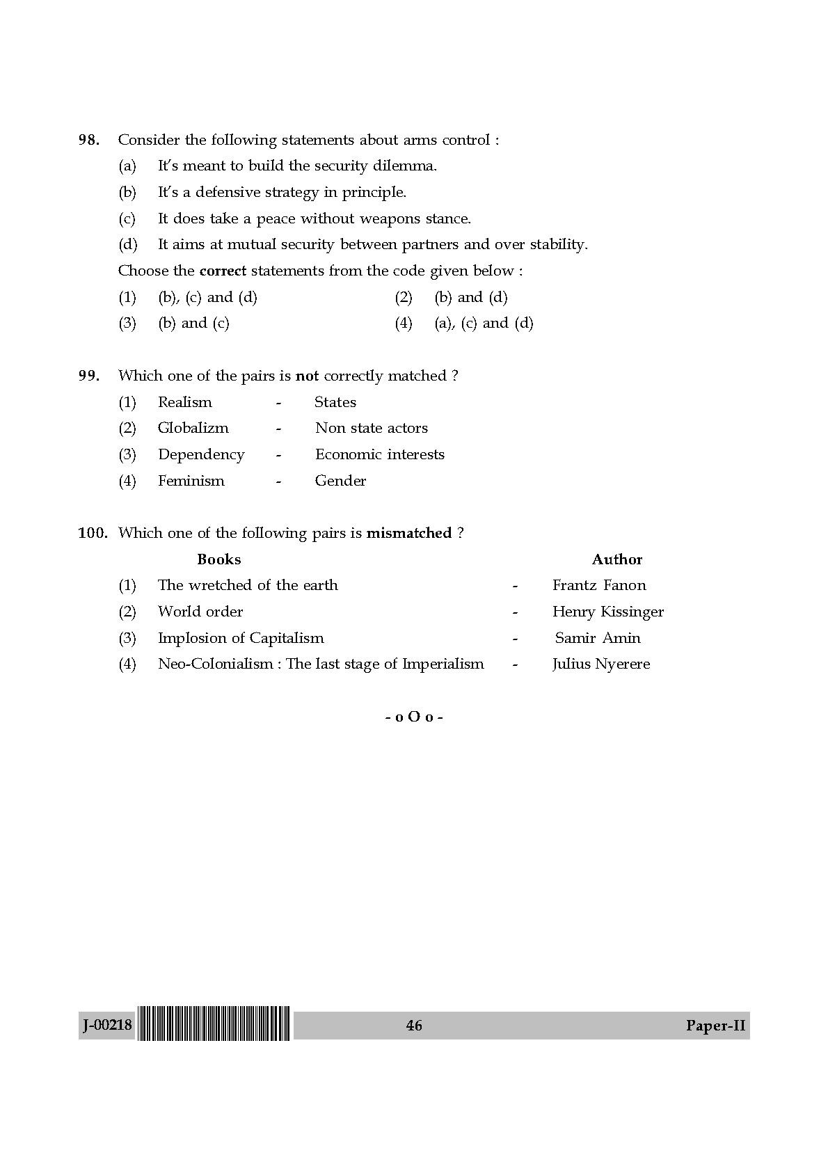 Political Science Question Paper II July 2018 in English 24