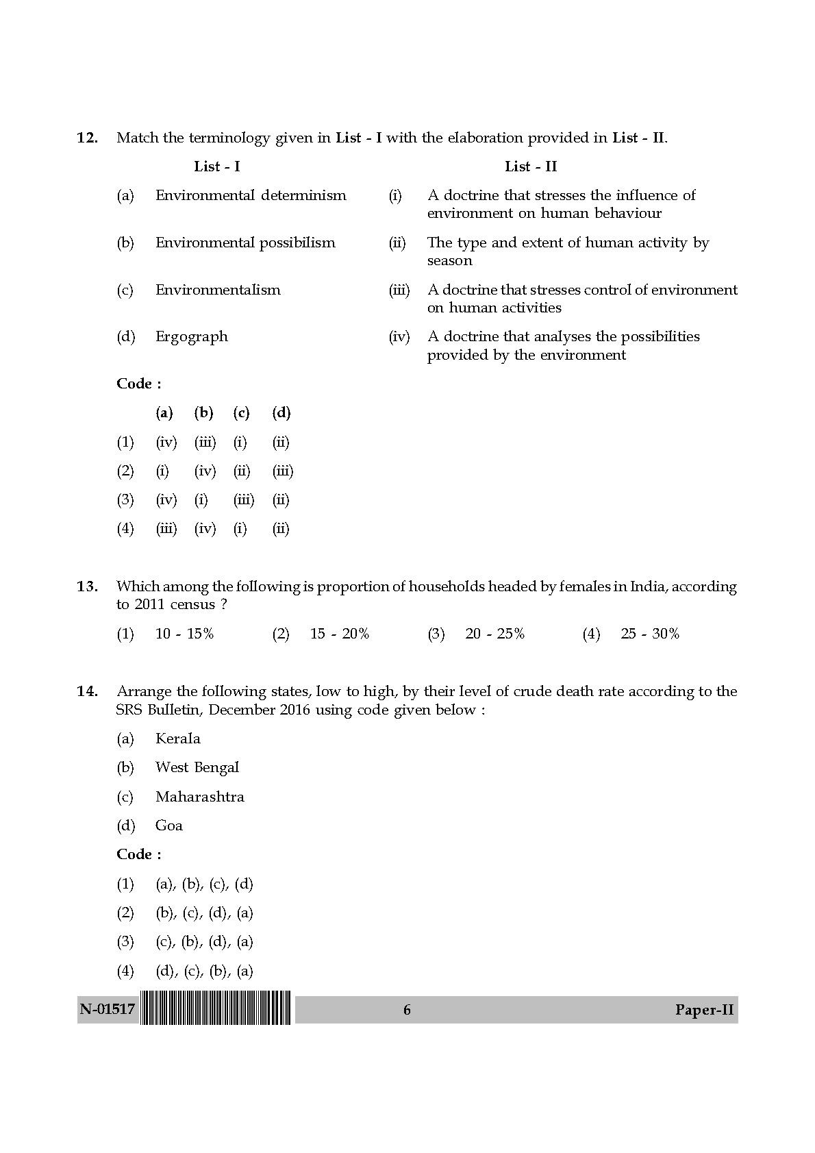 Population Studies Paper II November 2017 in English 4