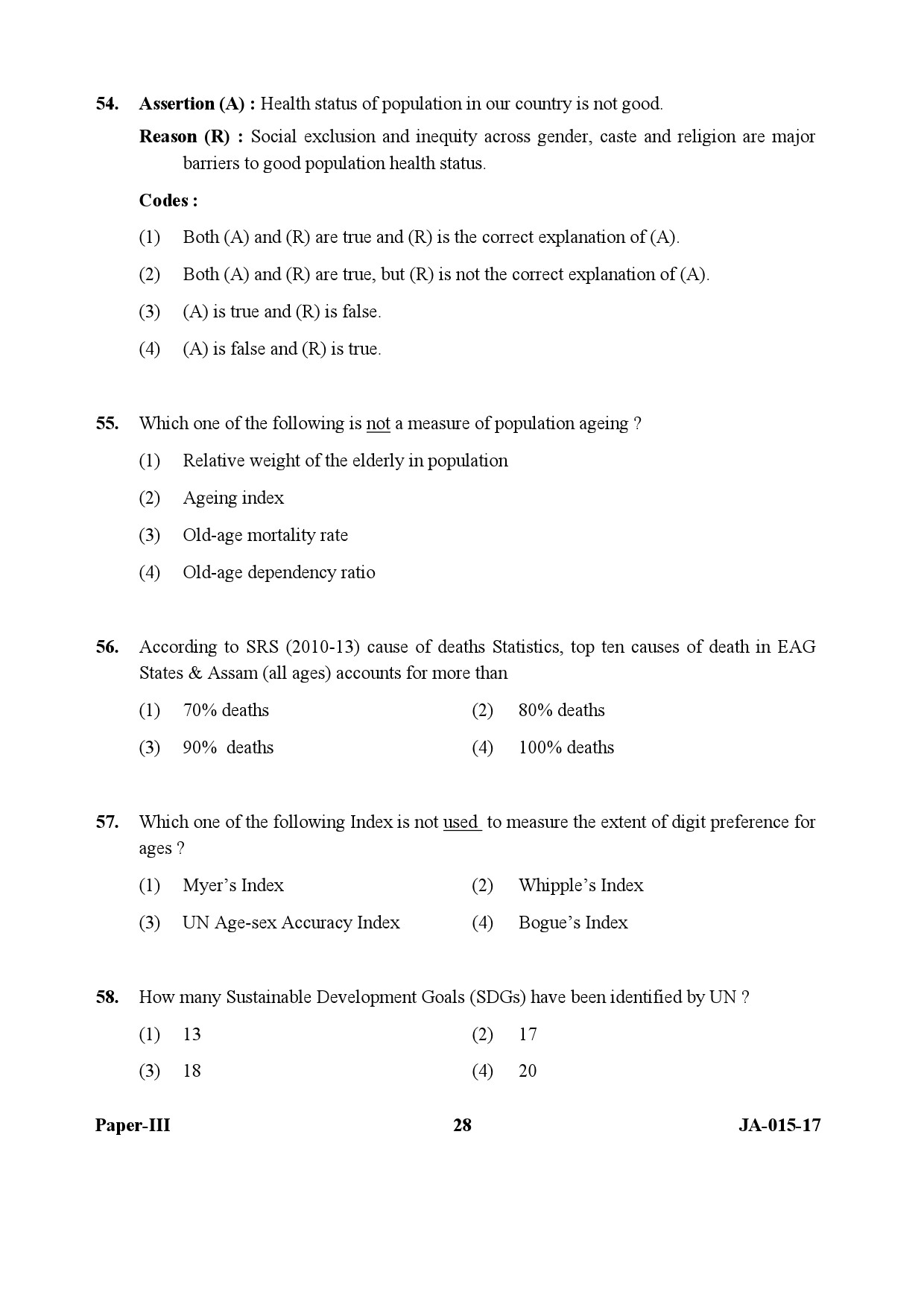 Population Studies Paper III January 2017 in English 15