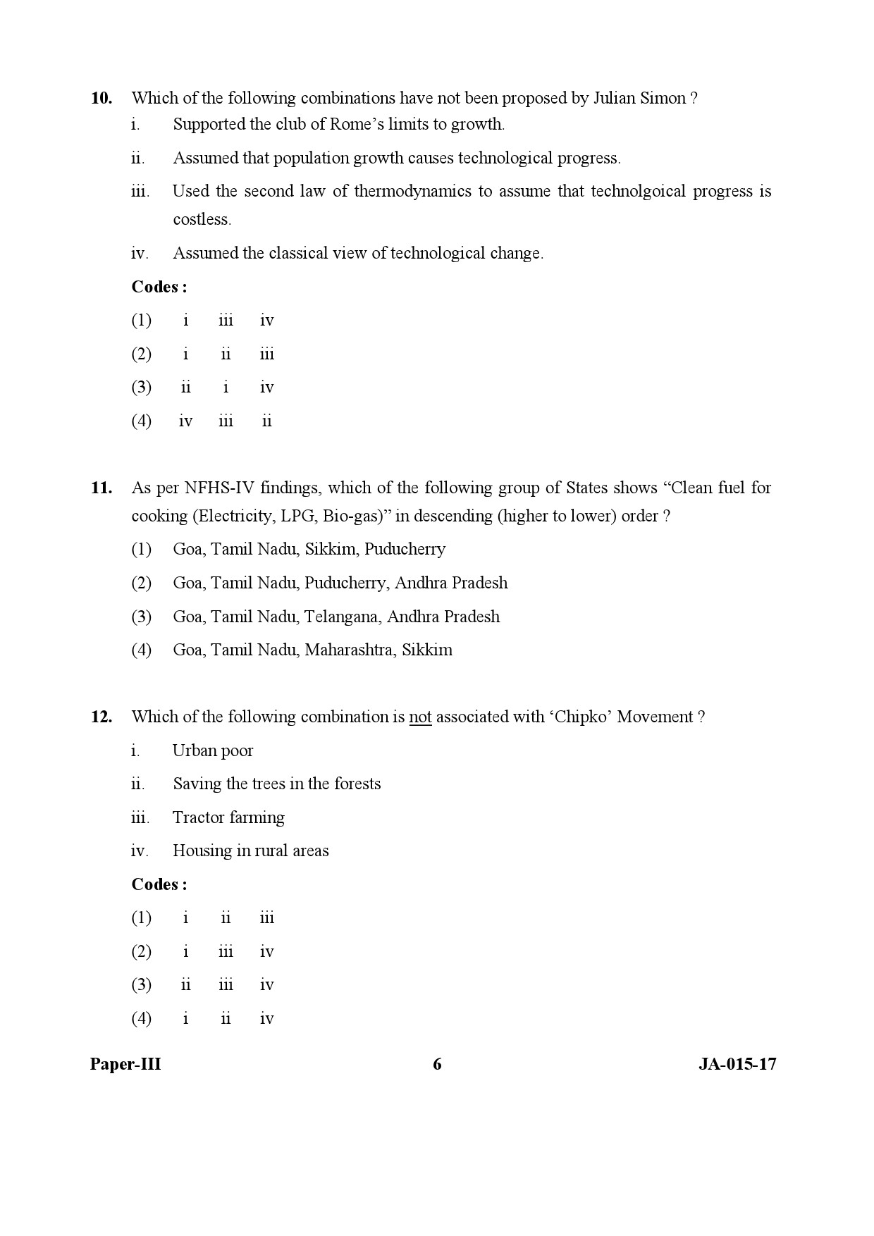 Population Studies Paper III January 2017 in English 4