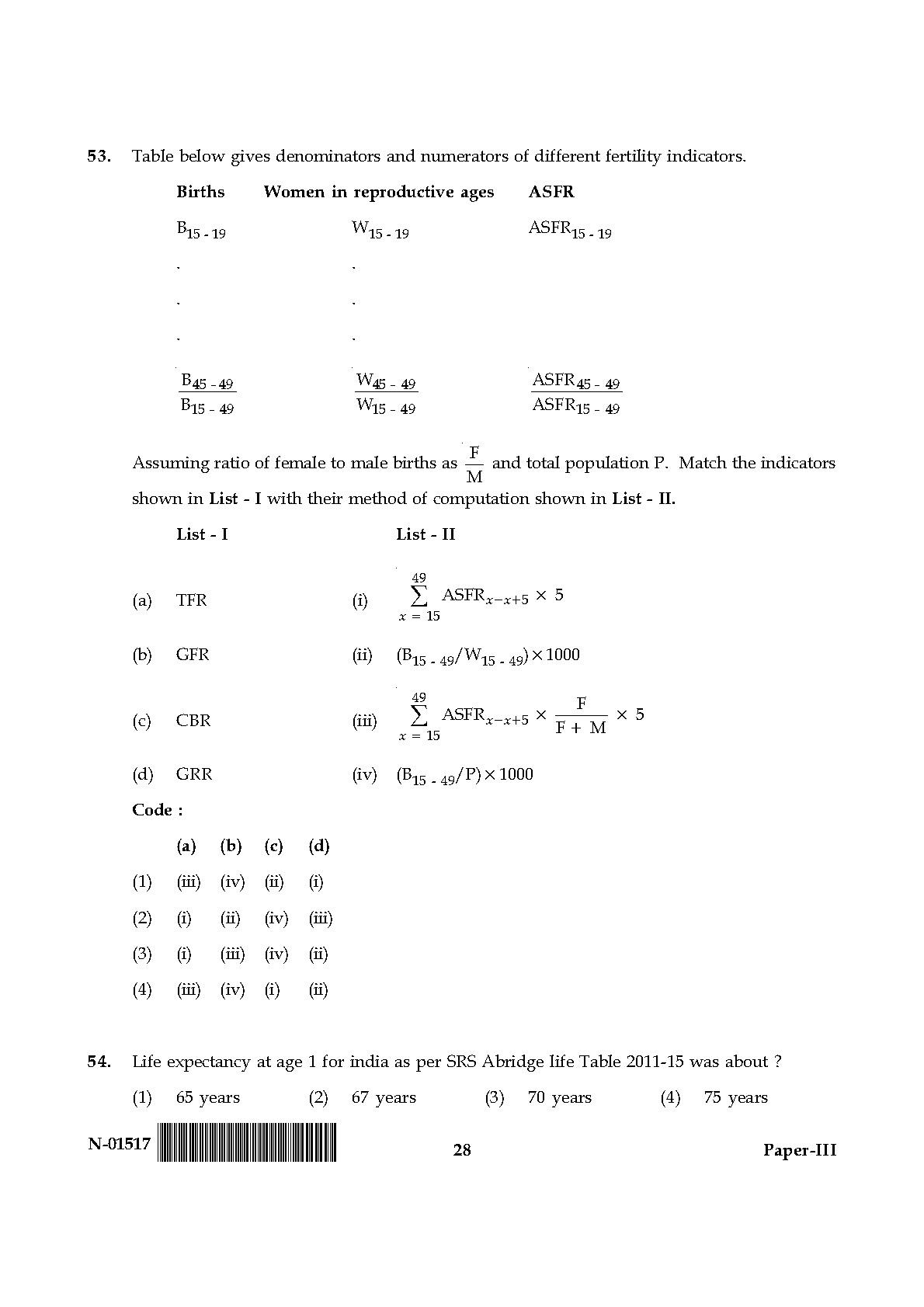 Population Studies Paper III November 2017 in English 15