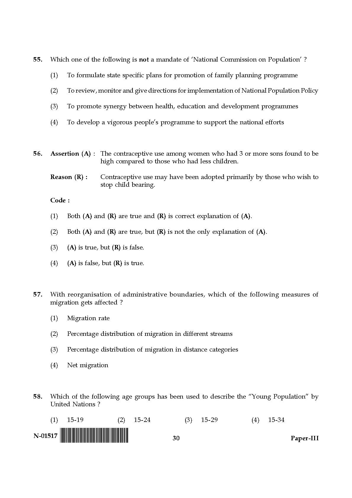 Population Studies Paper III November 2017 in English 16