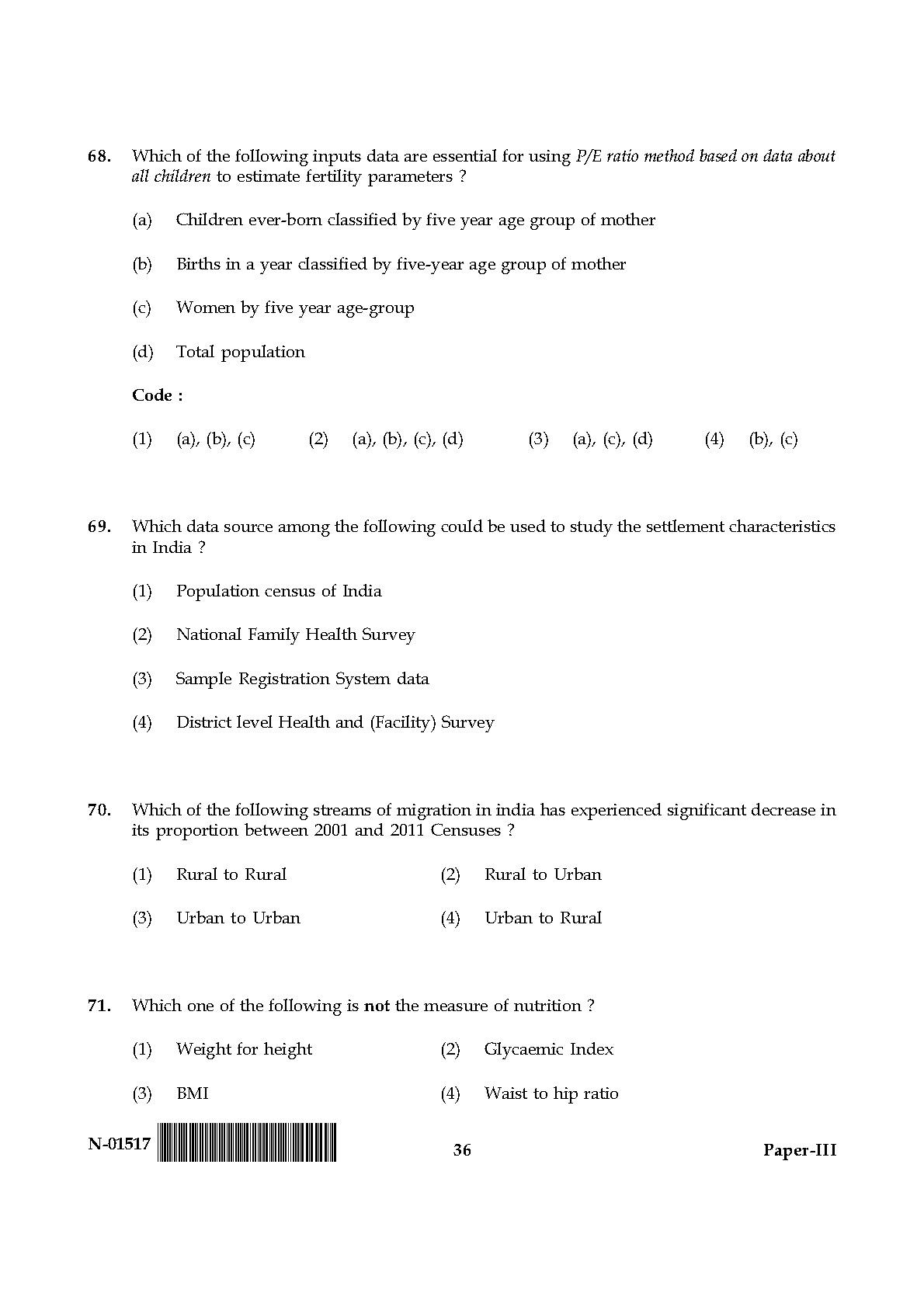 Population Studies Paper III November 2017 in English 19