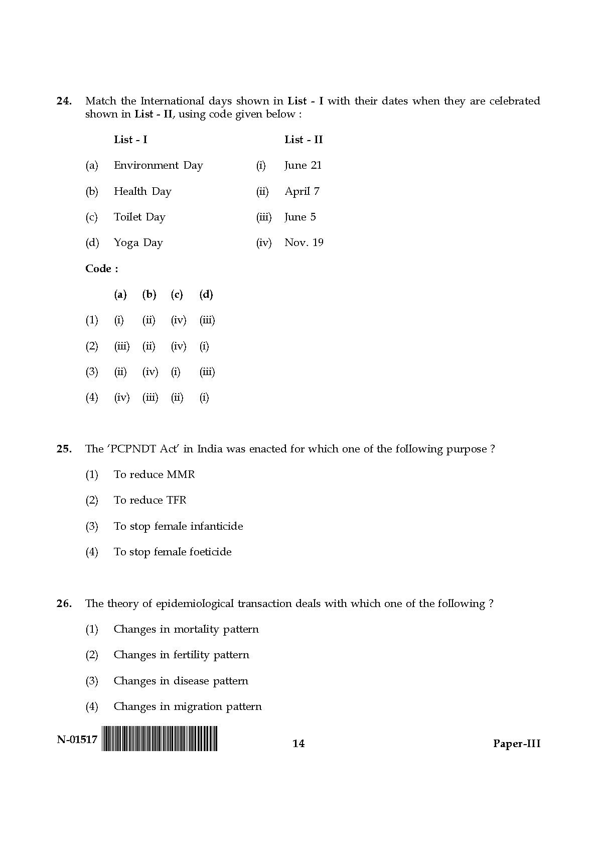 Population Studies Paper III November 2017 in English 8