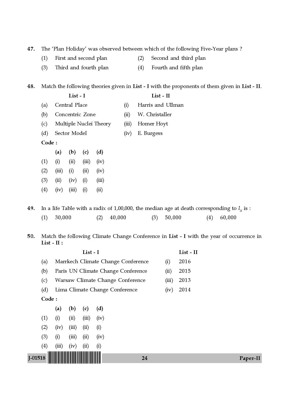 Population Studies Question Paper II July 2018 in English 13