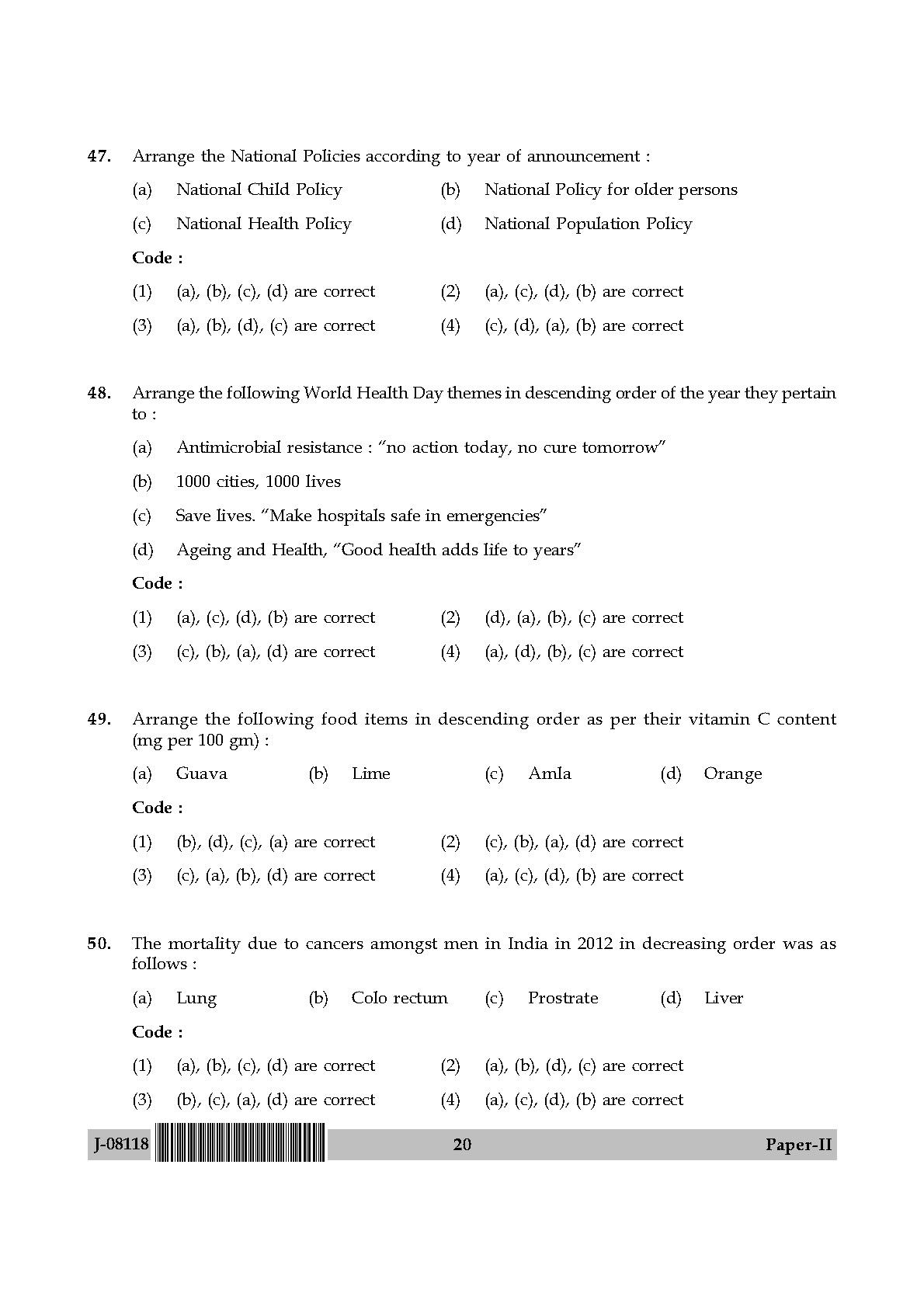 Social Medicine And Community Health Paper II July 2018 in English 11