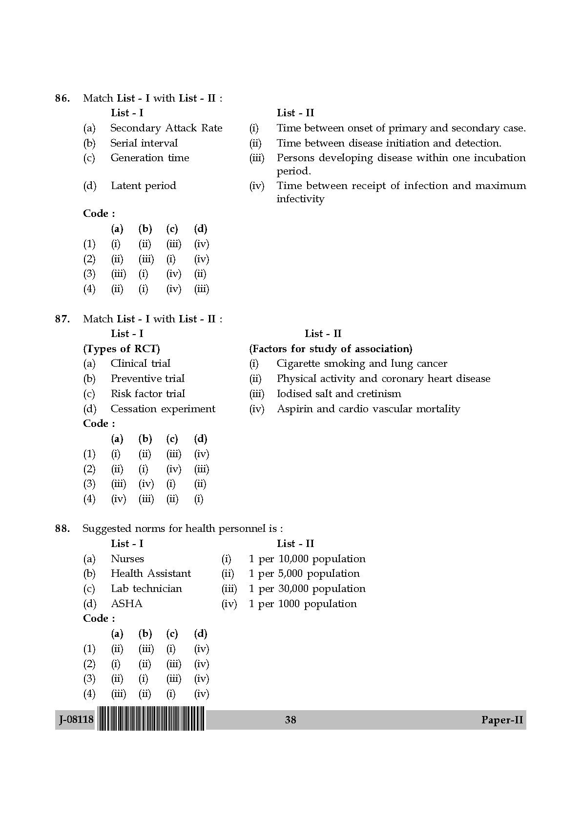 Social Medicine And Community Health Paper II July 2018 in English 20