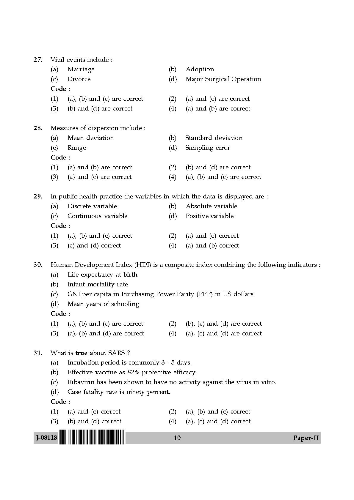 Social Medicine And Community Health Paper II July 2018 in English 6