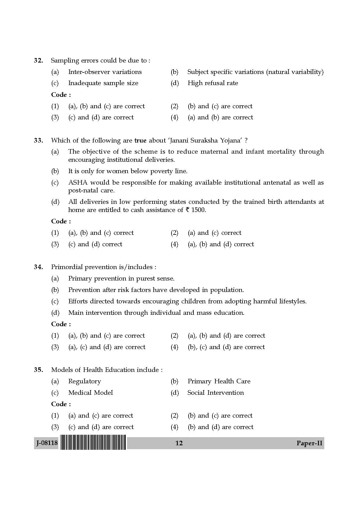 Social Medicine And Community Health Paper II July 2018 in English 7