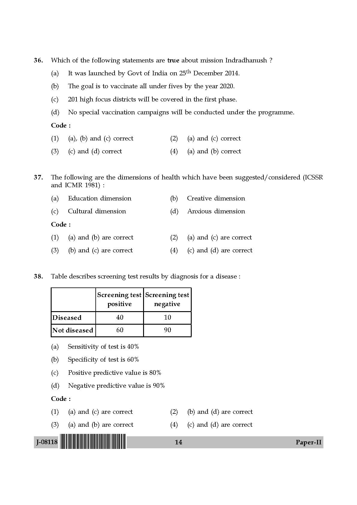 Social Medicine And Community Health Paper II July 2018 in English 8