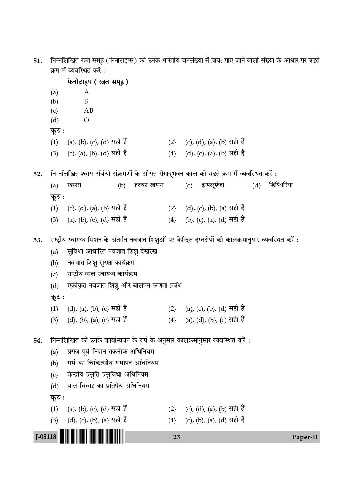 Social Medicine And Community Health Paper II July 2018 in Hindi 11