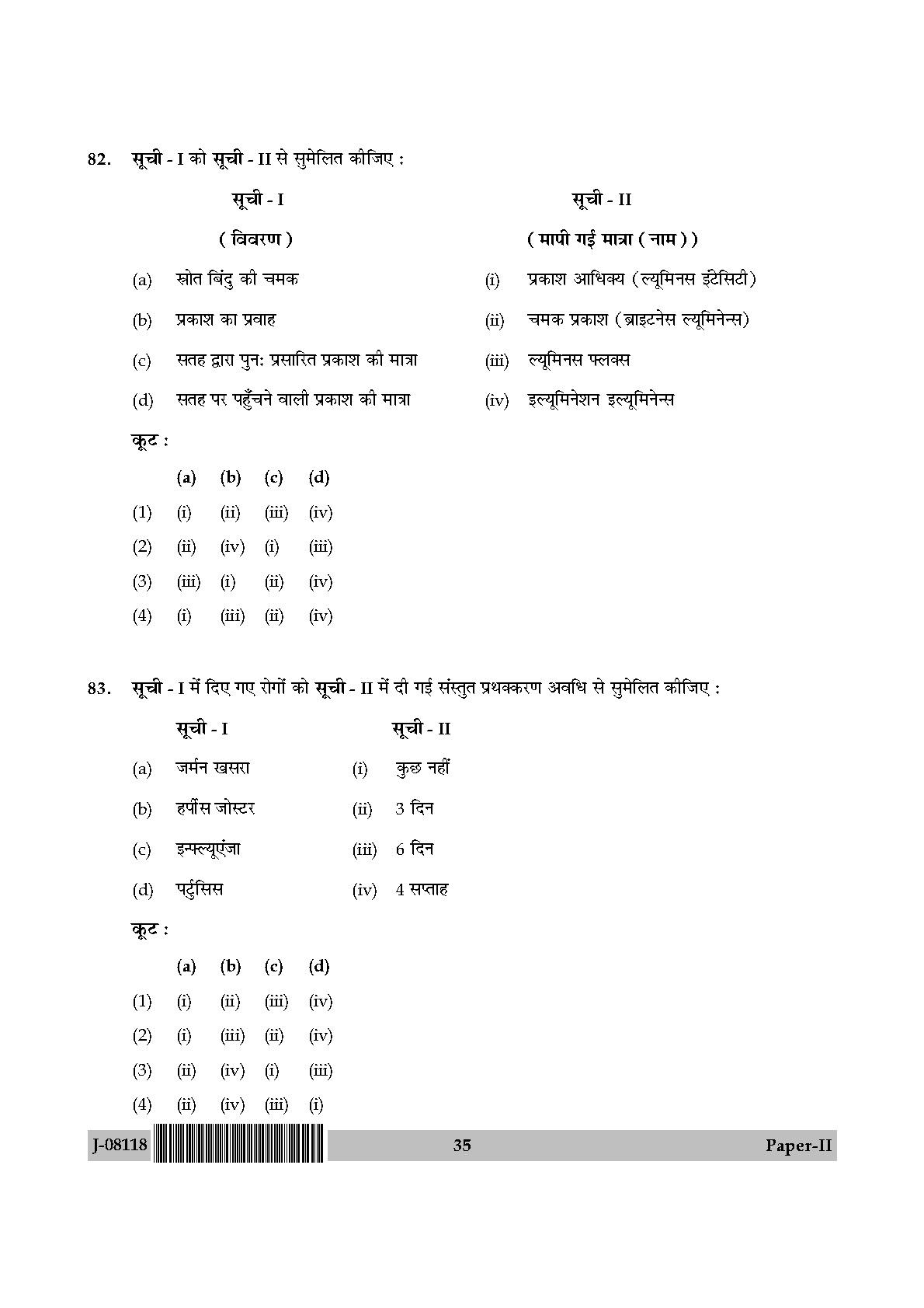 Social Medicine And Community Health Paper II July 2018 in Hindi 17