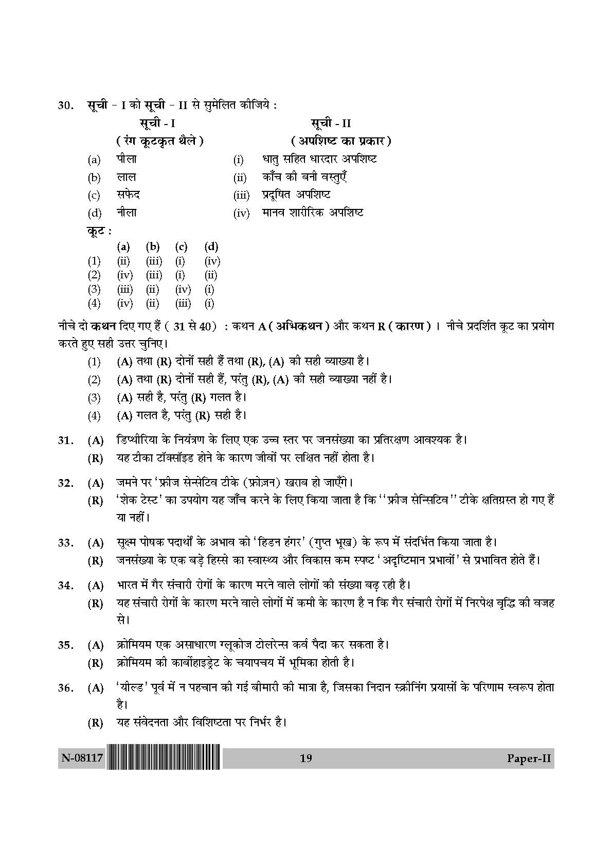 Social Medicine And Community Health Paper II November 2017 in Hindi 9