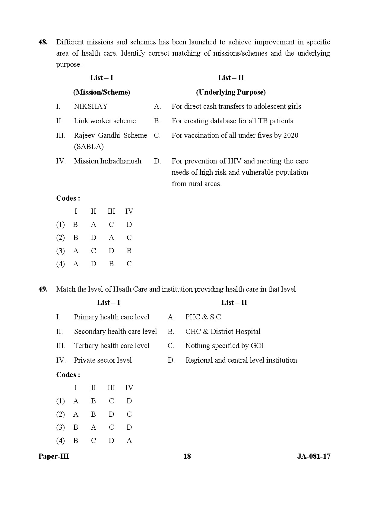 Social Medicine And Community Health Paper III January 2017 in English 10