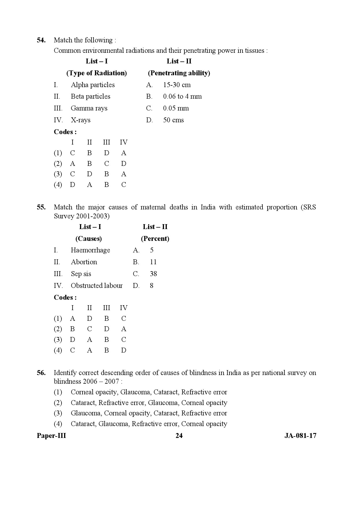 Social Medicine And Community Health Paper III January 2017 in English 13