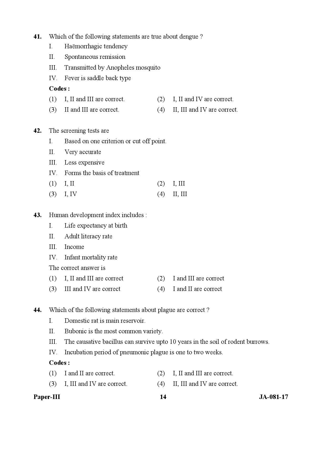 Social Medicine And Community Health Paper III January 2017 in English 8