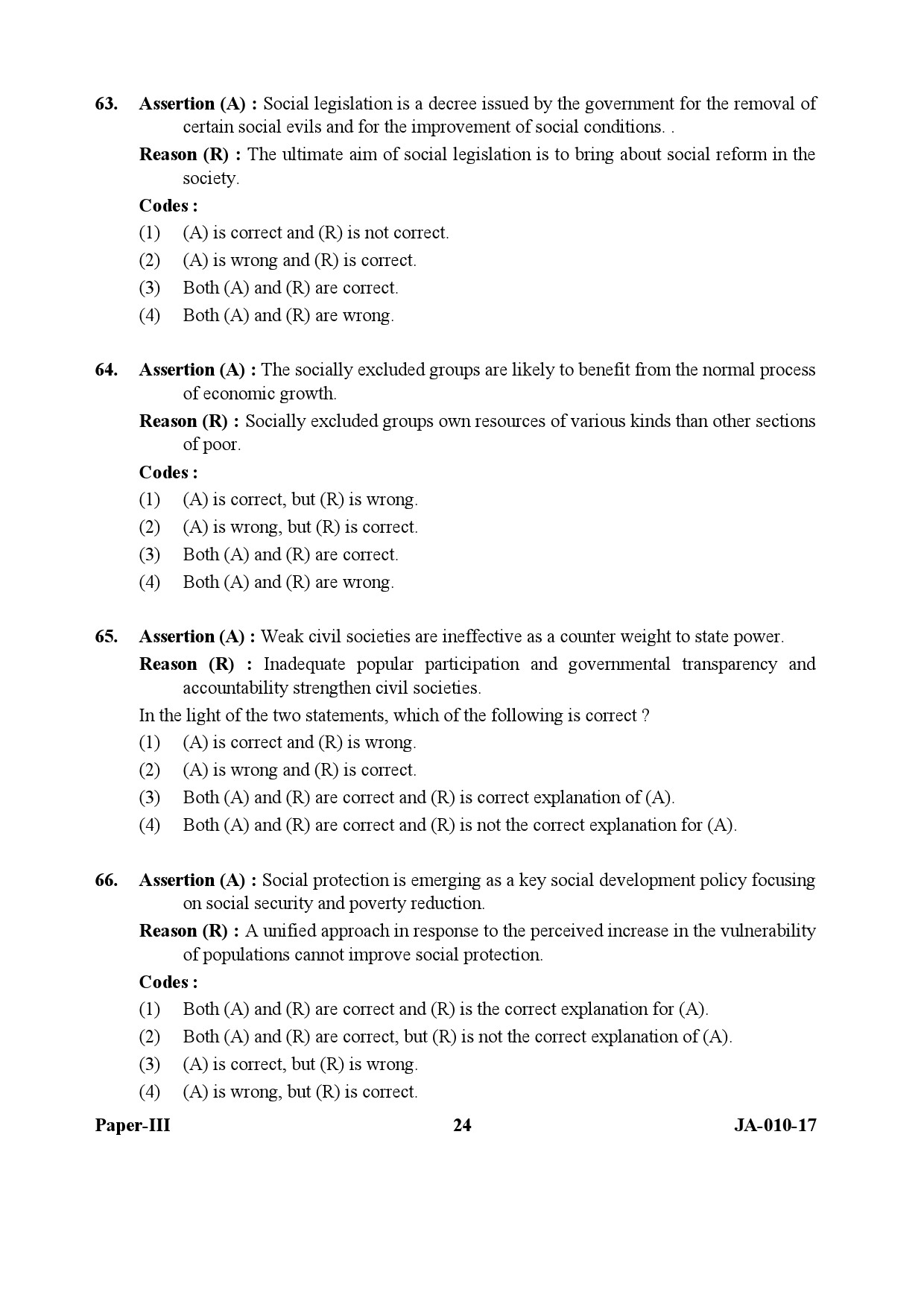 Social Work Paper III January 2017 in English 13