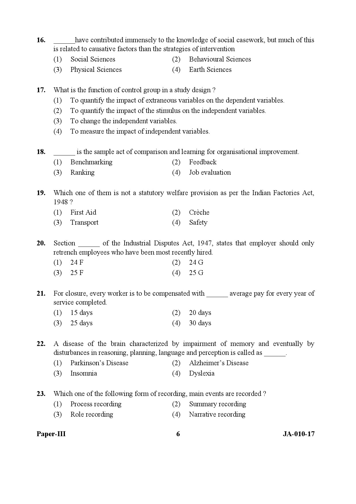 Social Work Paper III January 2017 in English 4