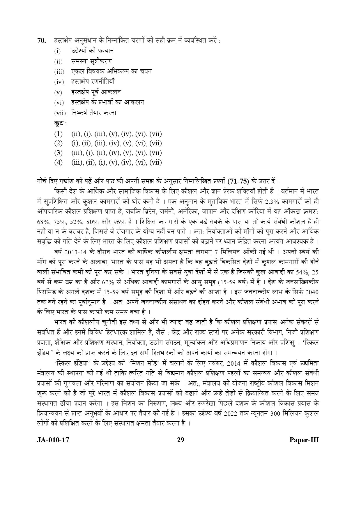 Social Work Paper III January 2017 in Hindi 14