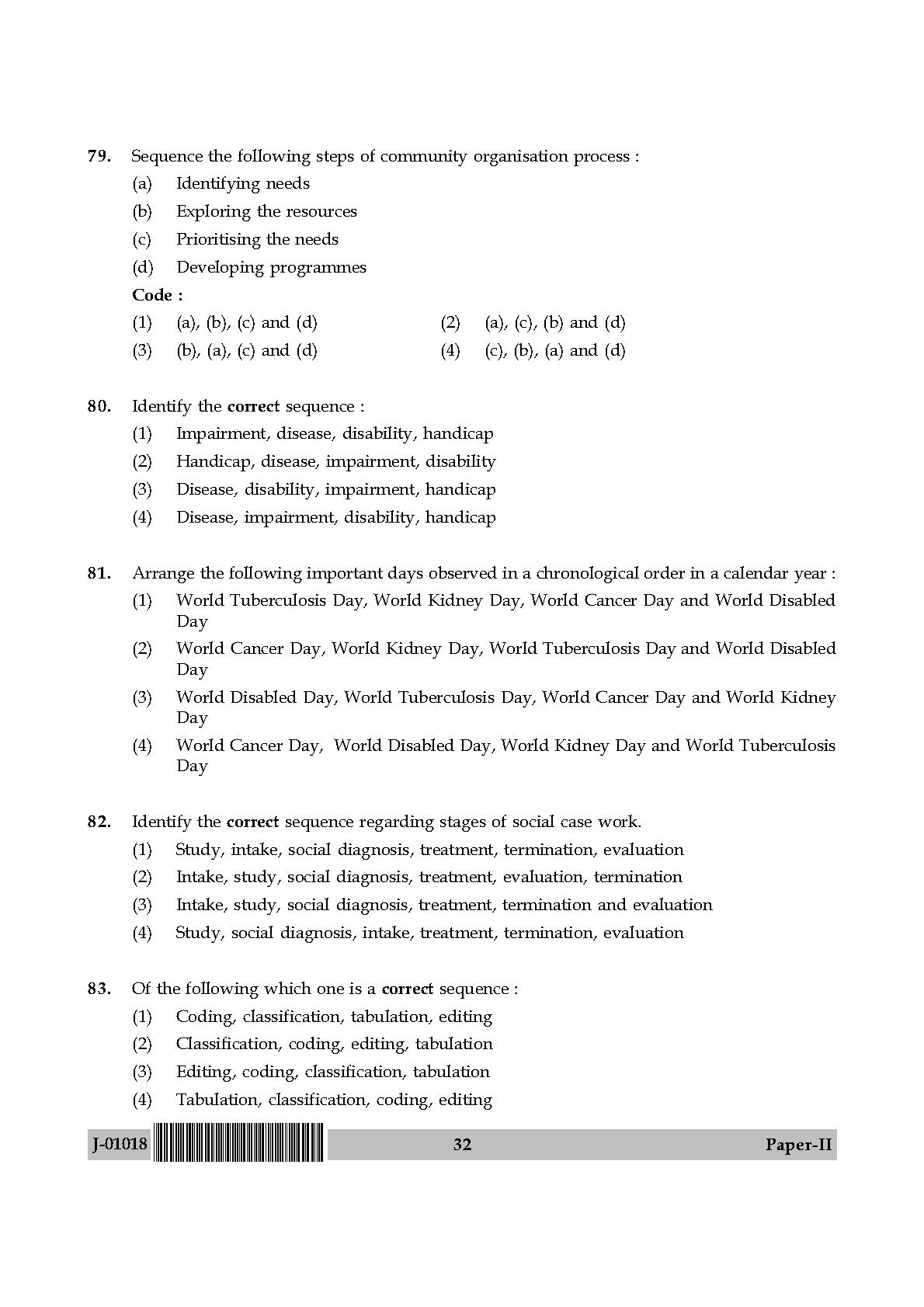 Social Work Question Paper II July 2018 in English 17