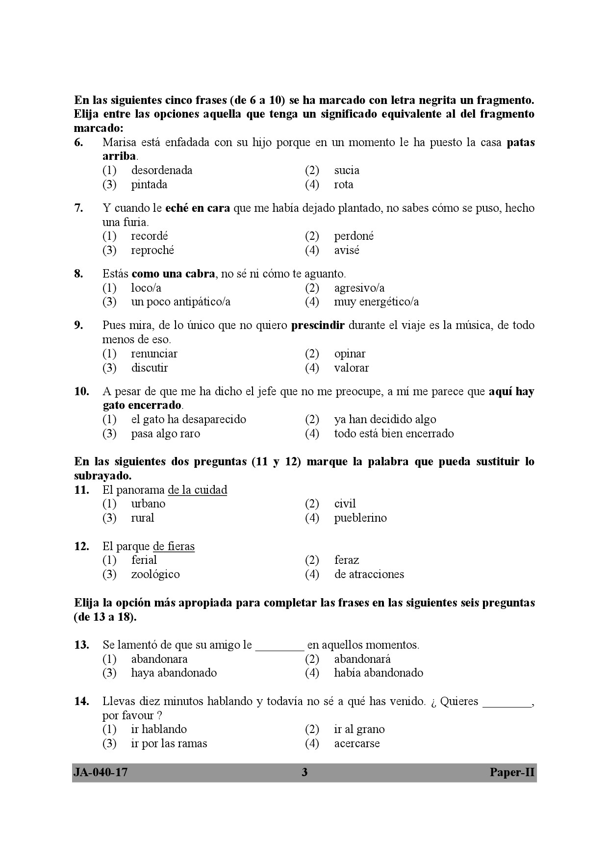 Spanish Question Paper II January 2017 3