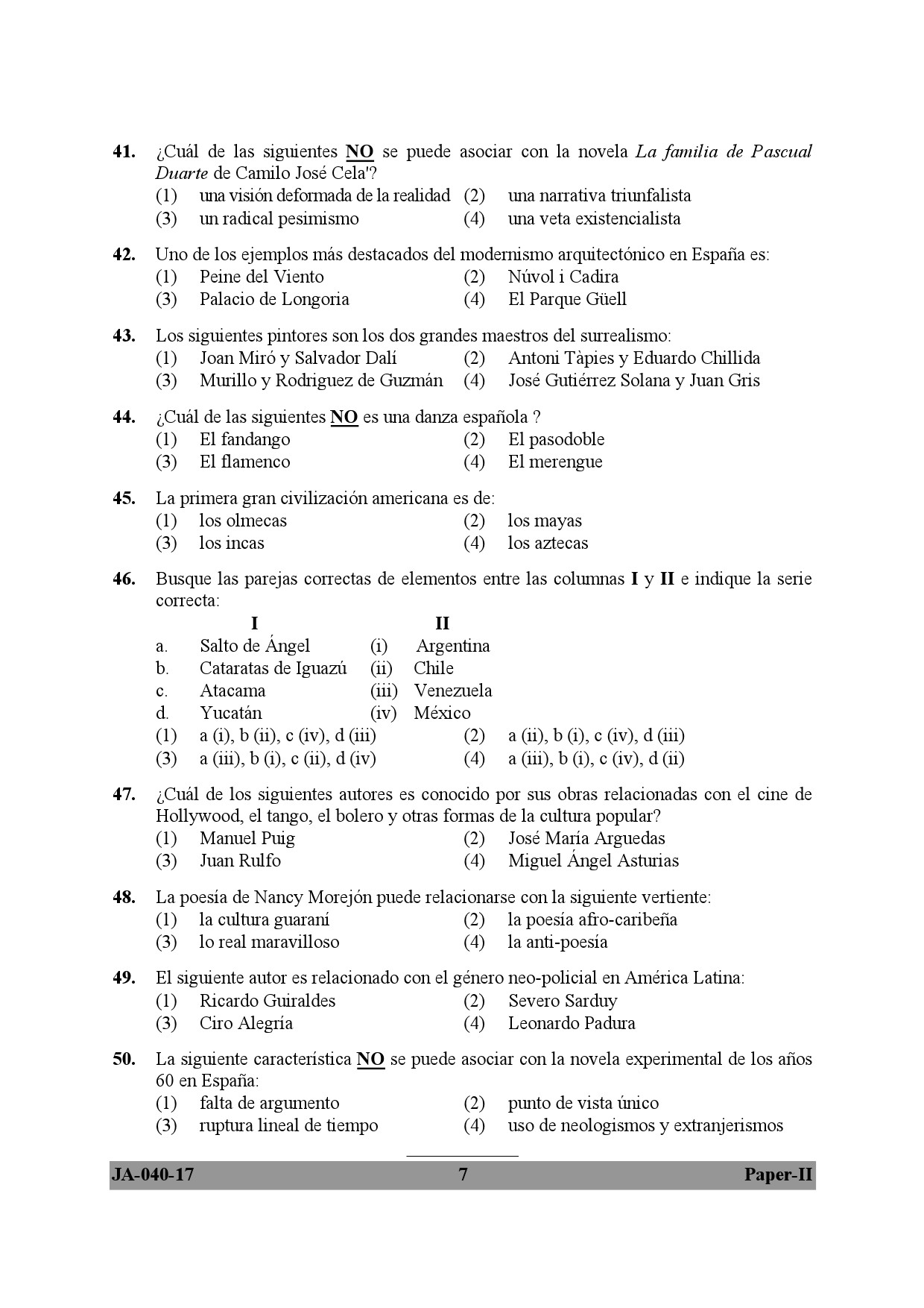 Spanish Question Paper II January 2017 7