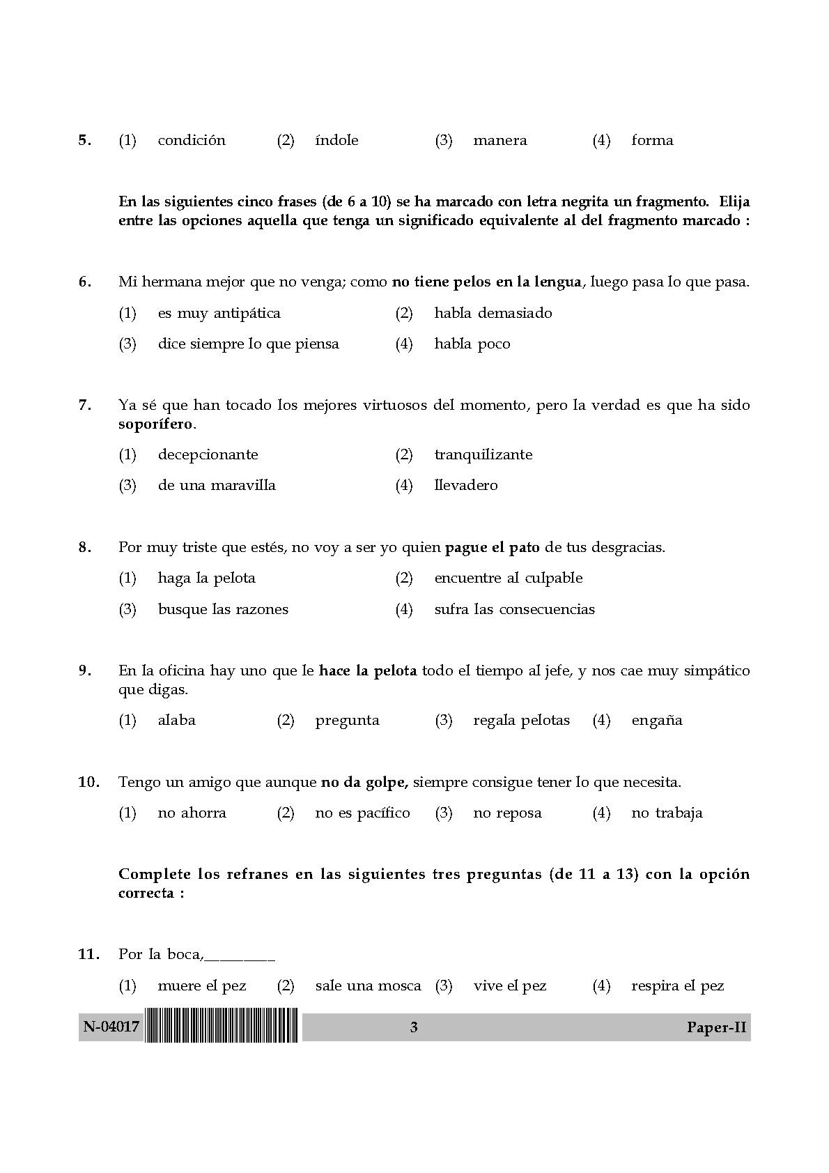 Spanish Question Paper II November 2017 3