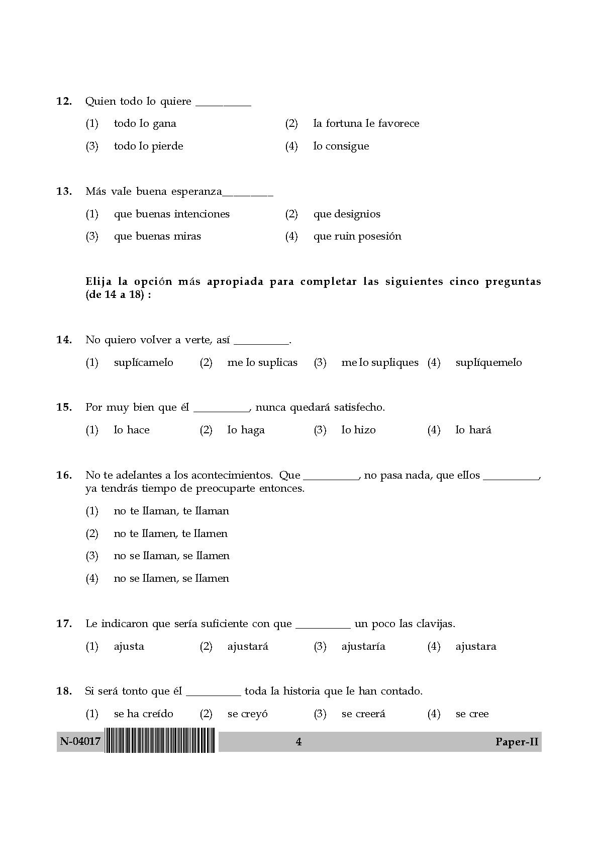 Spanish Question Paper II November 2017 4