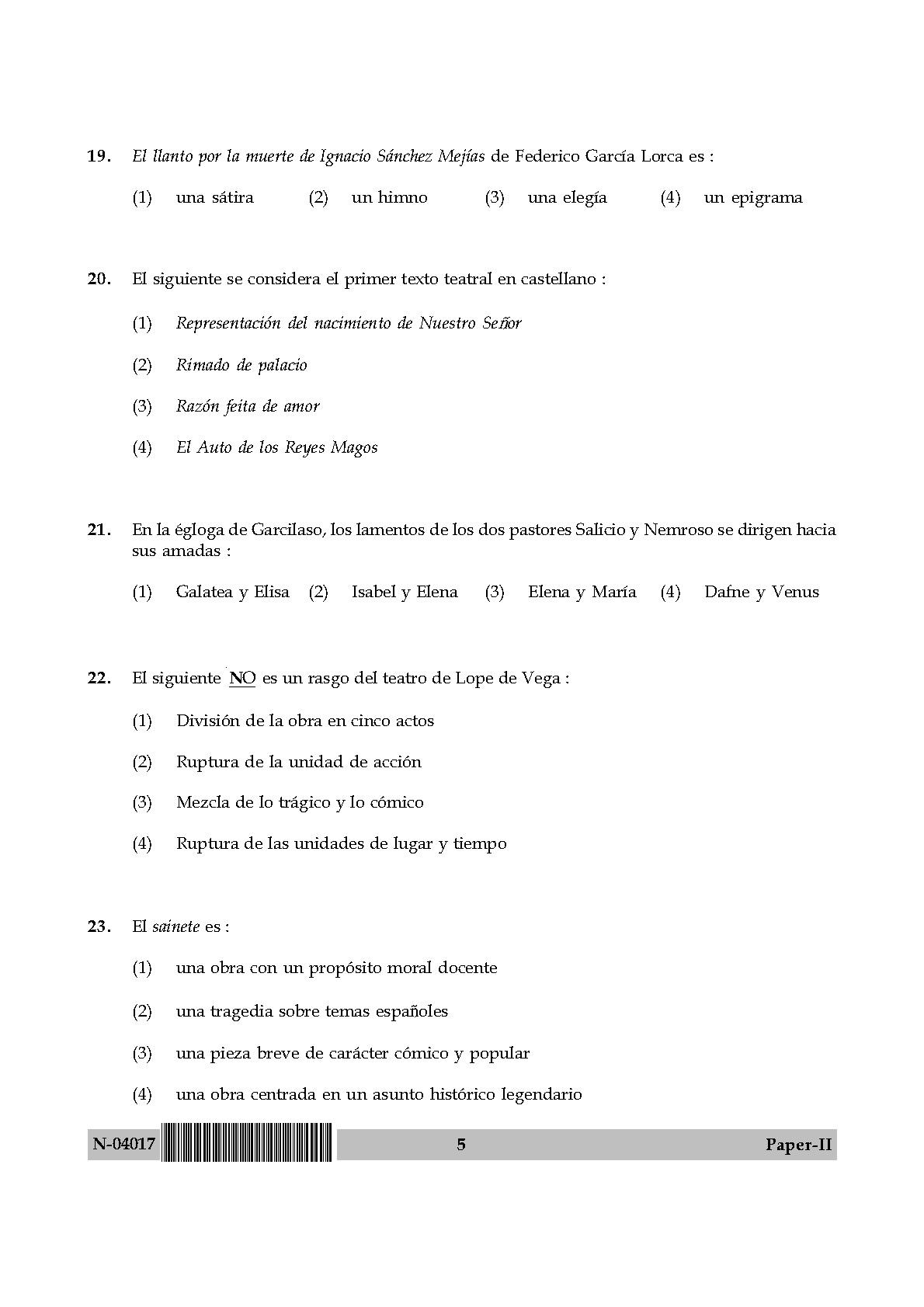 Spanish Question Paper II November 2017 5