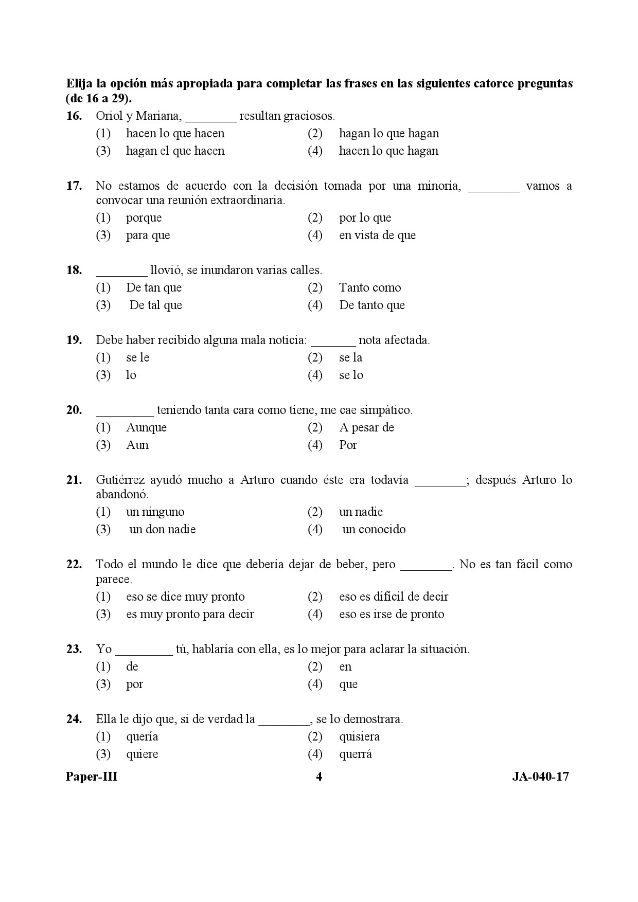 Spanish Question Paper III January 2017 4