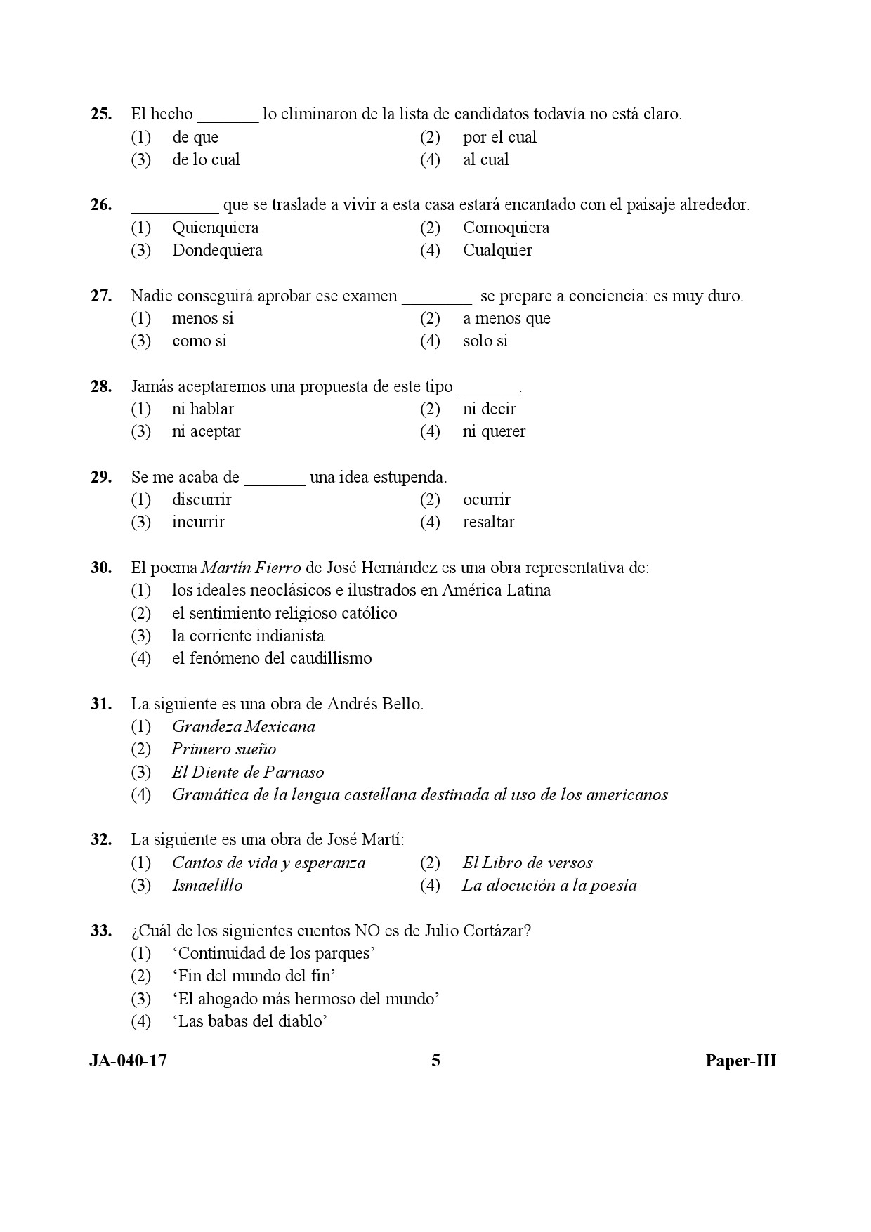 Spanish Question Paper III January 2017 5