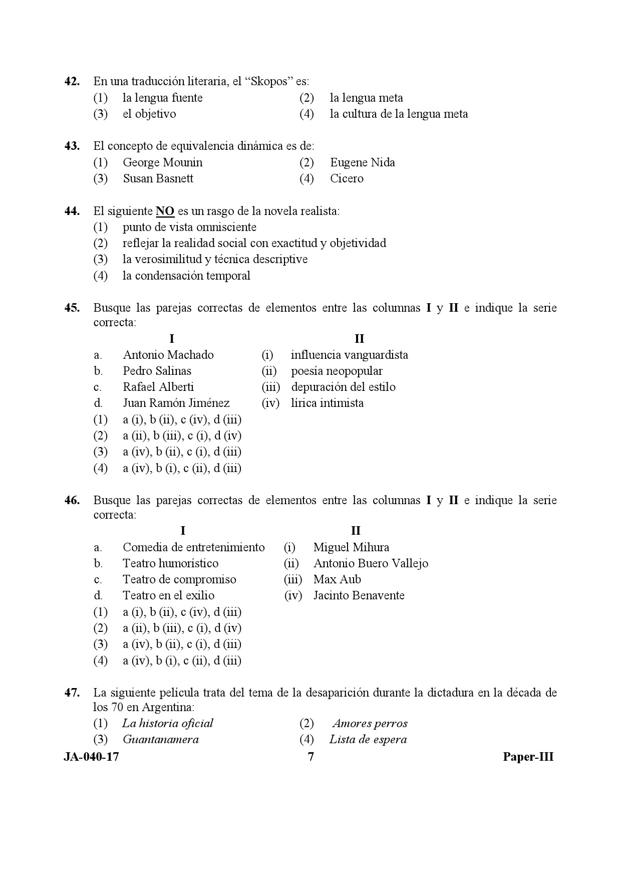 Spanish Question Paper III January 2017 7