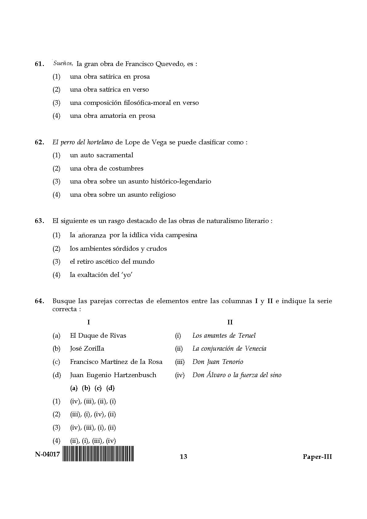 Spanish Question Paper III November 2017 13