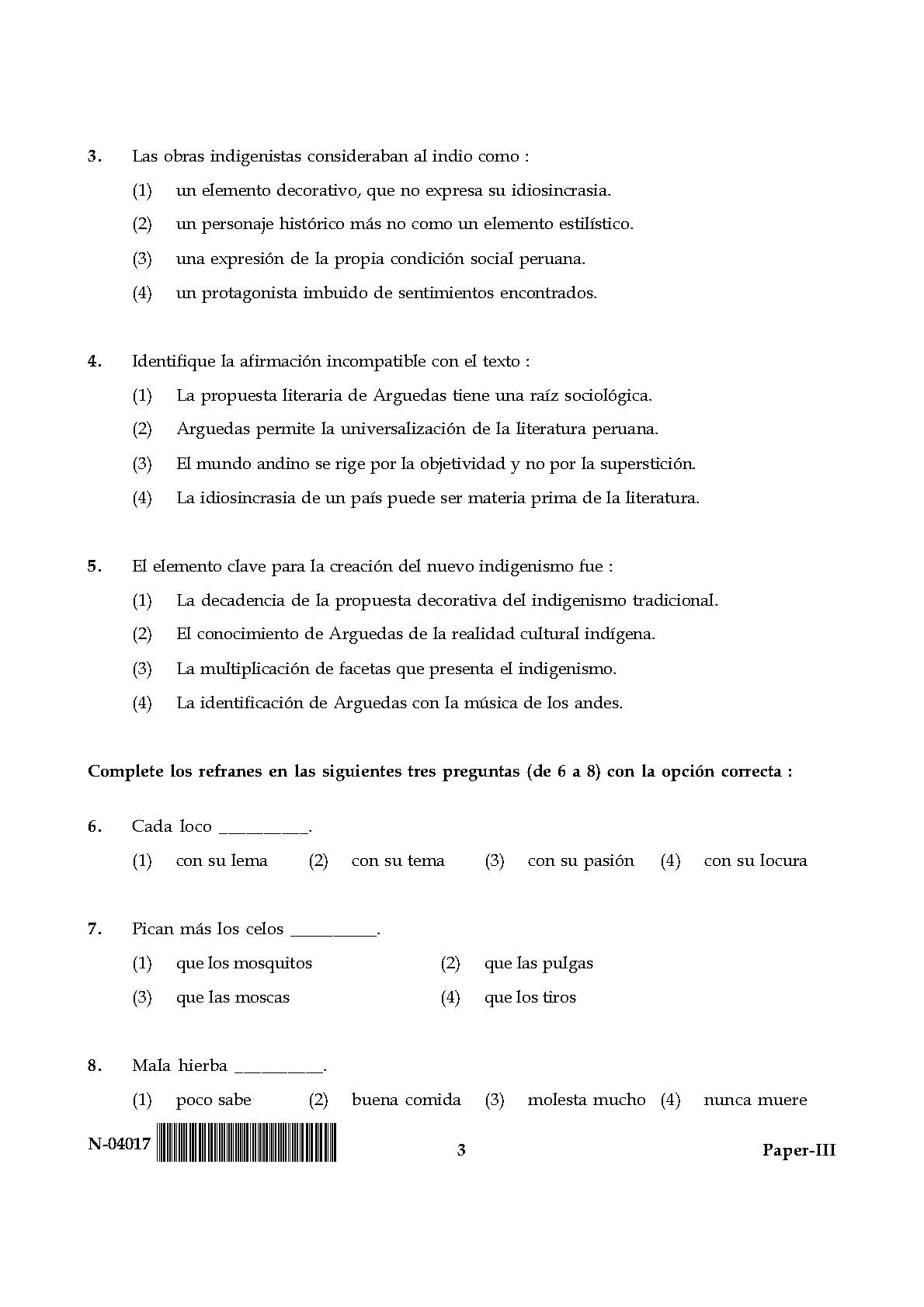 Spanish Question Paper III November 2017 3