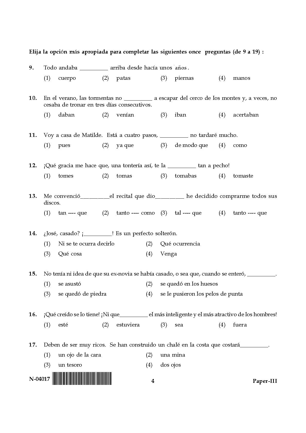 Spanish Question Paper III November 2017 4